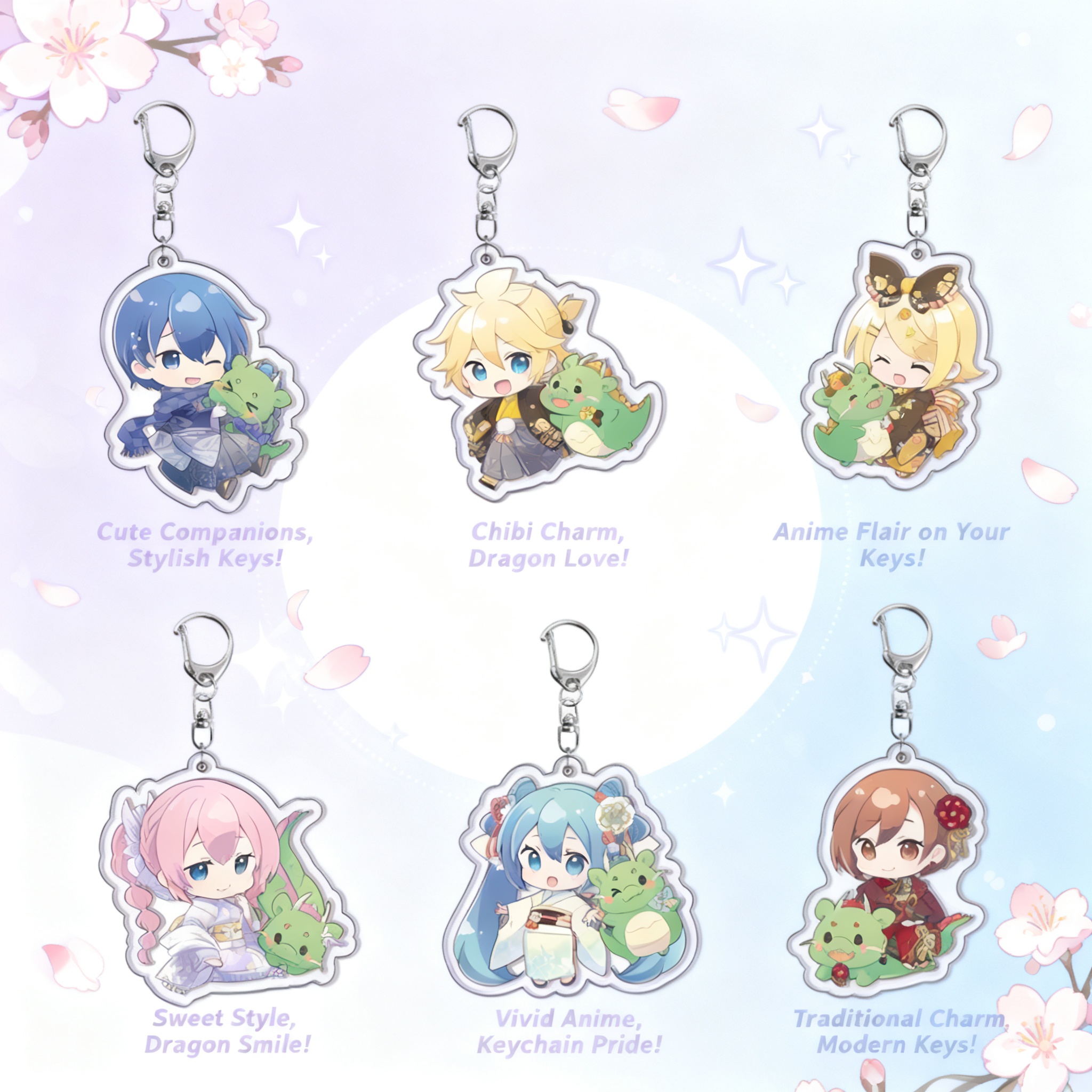 Cute Anime Merchandise - Miku Hatsune Anime Acrylic Keychain Layered