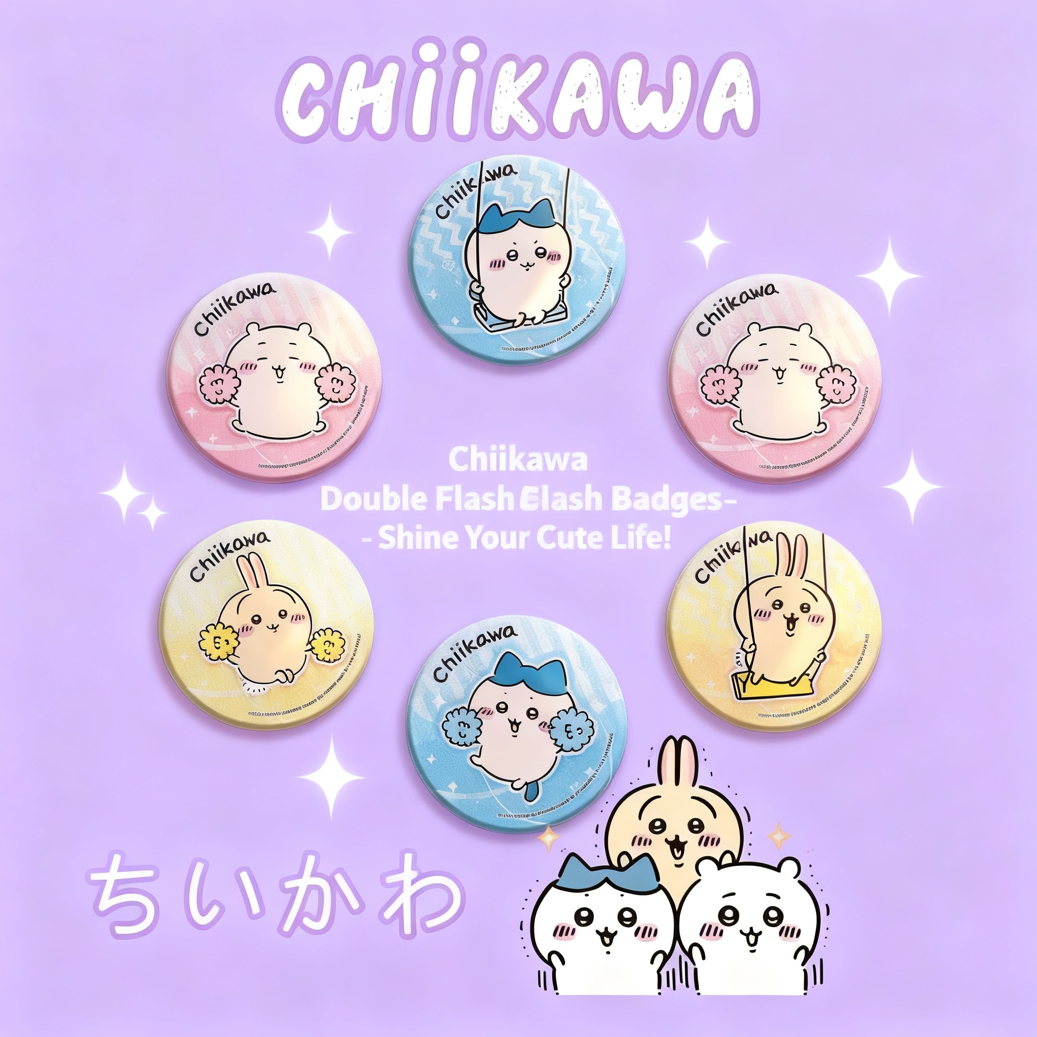 Cute Anime Merchandise - Chiikawa Anime Pin Badge Enamel Metal