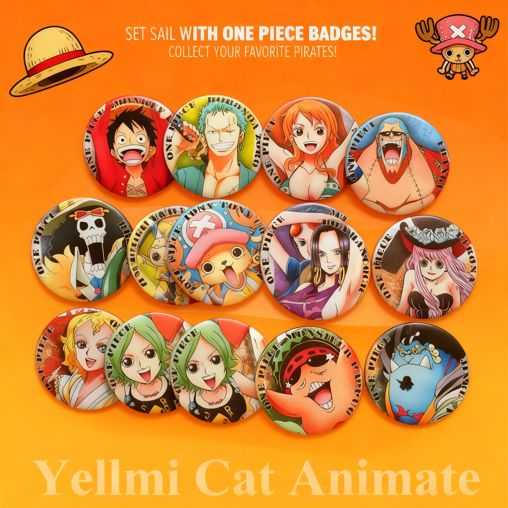 Luffy Anime Merchandise - One Piece Anime Badge Backpack Charm