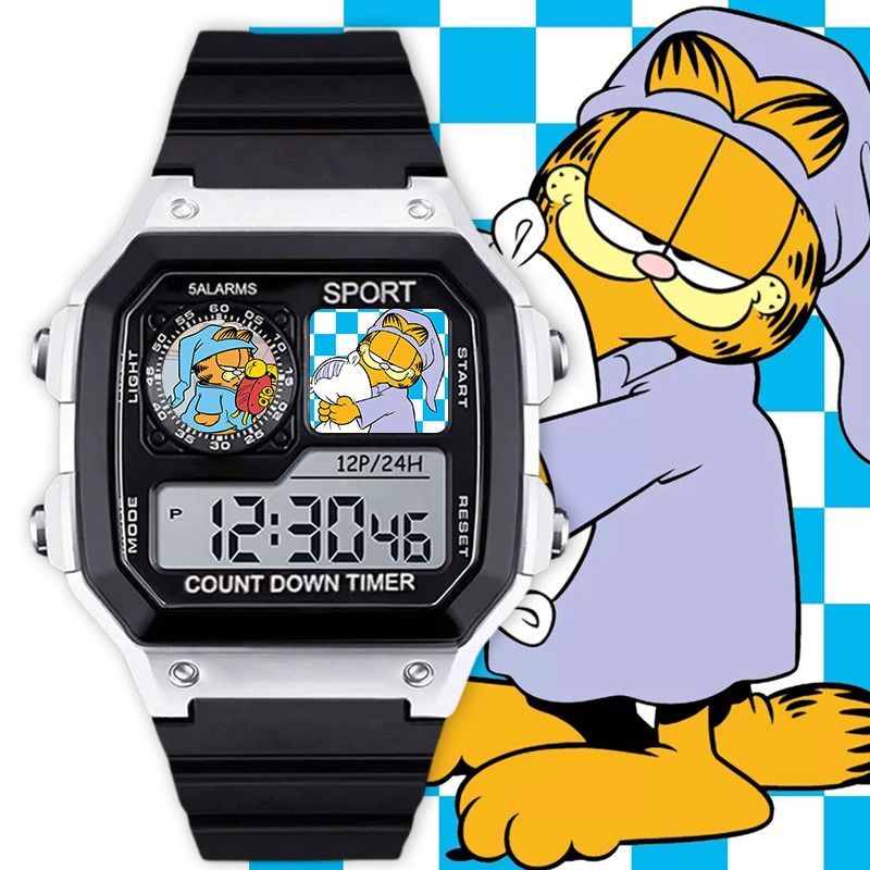 Cute Anime Merchandise - Garfield cartoon cute student electronic watch